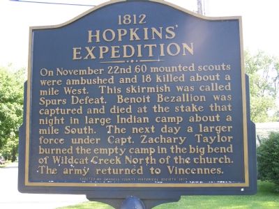 1812 Hopkins Expedition Marker (north facing side) image. Click for full size.