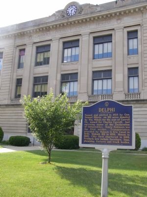 Delphi Marker and Courthouse. Click for full size. Delphi Marker and Courthouse image. Click for full size.