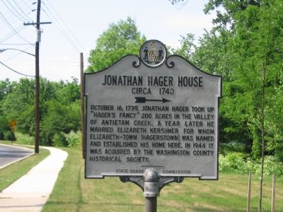 Jonathan Hager House, Circa 1740 Marker image. Click for full size.