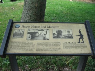 Interpretive Marker at the Hager House image. Click for full size.