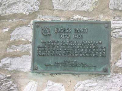 Marker on the Side of the Hager House image. Click for full size.