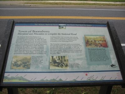 Town of Boonsboro – Maryland uses Macadam to Complete the National Road Marker image. Click for full size.