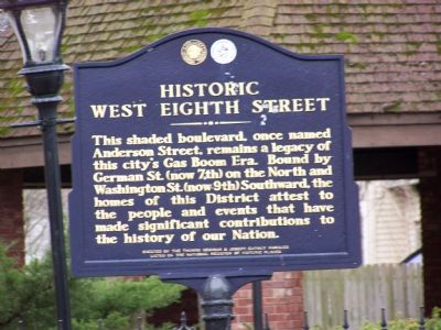 Historic West Eighth Street Marker. Click for full size. Historic West Eighth Street Marker image. Click for full size.