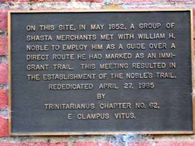 Noble's Trail Marker. Click for full size. Noble's Trail Marker image. Click for full size.