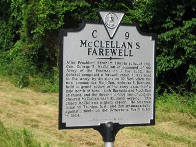 McClellan's Farewell Marker image. Click for full size.