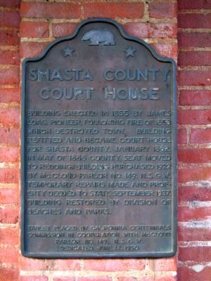 Shasta County Court House Marker image. Click for full size.