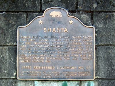 Shasta Marker. Click for full size. Shasta Marker image. Click for full size.