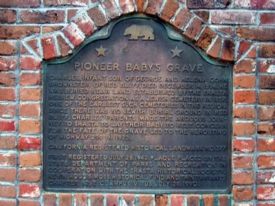 Pioneer Baby's Grave Marker image. Click for full size.