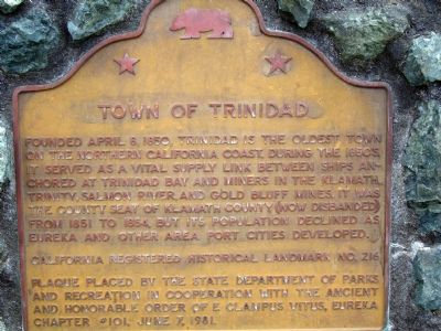 Town of Trinidad Marker image. Click for full size.