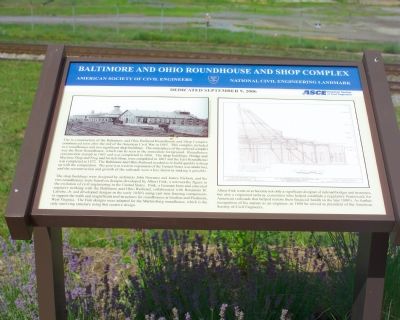 Baltimore and Ohio Roundhouse and Shop Complex Marker image. Click for full size.