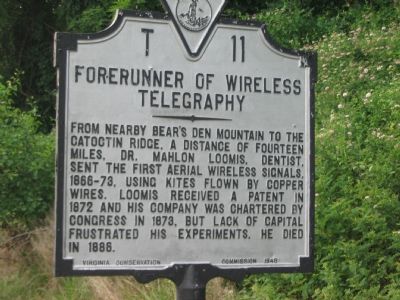 Forerunner of Wireless Telegraphy Marker image. Click for full size.
