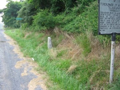 The Mt. Airy Marker at the Foot of VA T 11 image. Click for full size.