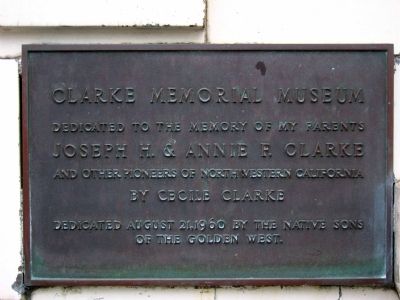 Clarke Memorial Museum Marker image. Click for full size.