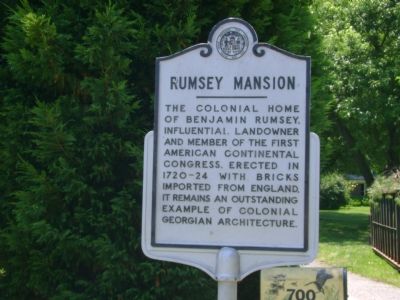 RUMSEY MANSION Marker image. Click for full size.