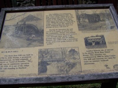 Rock Run Mill Marker. Click for full size. Rock Run Mill Marker image. Click for full size.