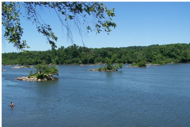 Piers of original 1818 bridge over Susquehanna. Click for full size. Piers of original 1818 bridge over Susquehanna image. Click for full size.