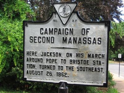 Campaign of Second Manassas Marker. Click for full size. Campaign of Second Manassas Marker image. Click for full size.
