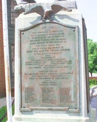 World War Memorial Marker. Click for full size. World War Memorial Marker image. Click for full size.
