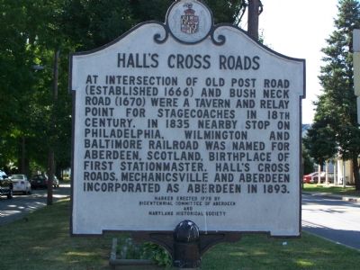 HALL'S CROSS ROADS Marker image. Click for full size.