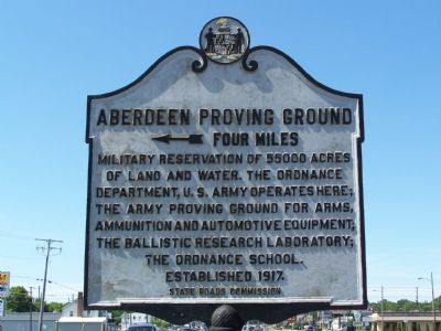Aberdeen Proving Ground Marker image. Click for full size.