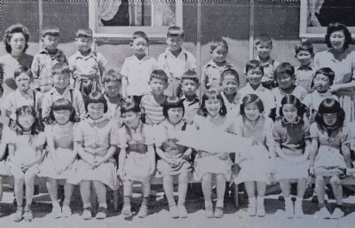School children and their teachers at Topaz camp. image. Click for full size.