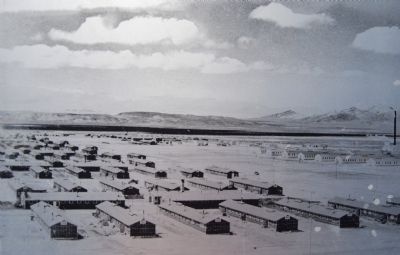 Barracks where internees were housed. image. Click for full size.