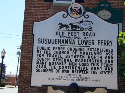 Susquehanna Lower Ferry Marker. Click for full size. Susquehanna Lower Ferry Marker image. Click for full size.