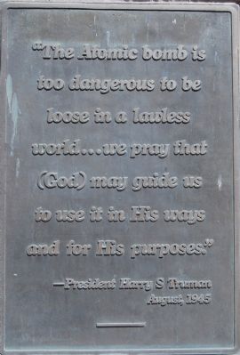 President Truman's Statement. Click for full size. President Truman's Statement image. Click for full size.