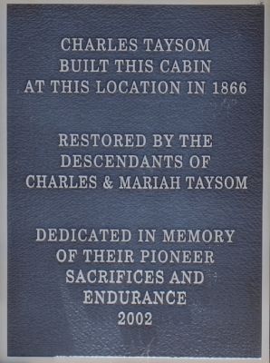 Taysom Cabin Marker image. Click for full size.