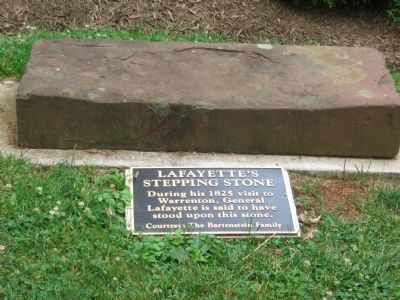 Lafayette's Stepping Stone Marker image. Click for full size.