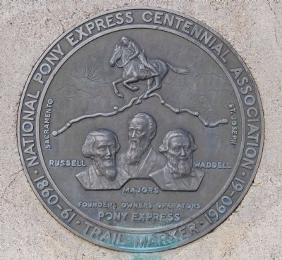 Pony Express Centennial Trail Medallion image. Click for full size.