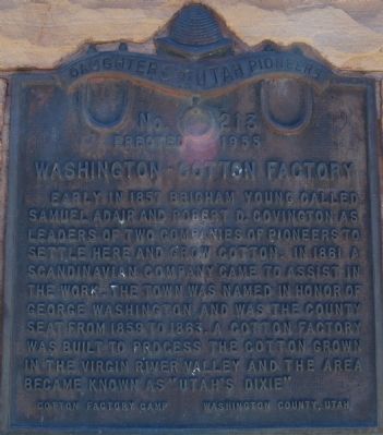 Washington Cotton Factory Marker image. Click for full size.