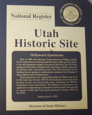 Hollywood Apartments Marker. Click for full size. Hollywood Apartments Marker image. Click for full size.