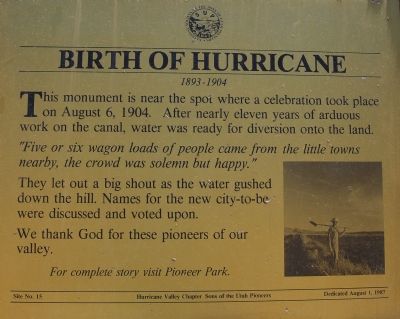 Birth of Hurricane Marker image. Click for full size.