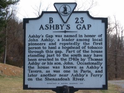Ashby's Gap Marker image. Click for full size.