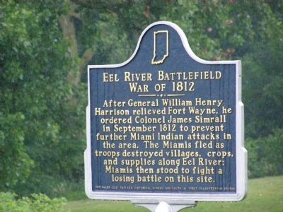 Eel River Battlefield - War of 1812 Marker image. Click for full size.