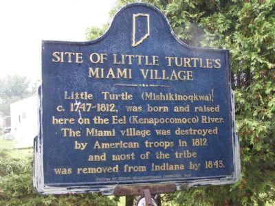 Site of Little Turtle's Miami Village Marker image. Click for full size.