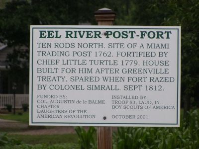 Eel River Post-Fort Marker. Click for full size. Eel River Post-Fort Marker image. Click for full size.