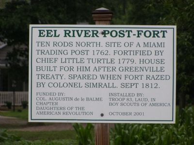 Eel River Post-Fort Marker image. Click for full size.