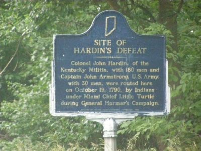 Site of Hardin's Defeat Marker image. Click for full size.