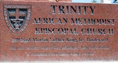 Trinity African Methodist Episcopal Church Marker. Click for full size. Trinity African Methodist Episcopal Church Marker image. Click for full size.