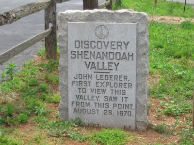 Discovery Shenandoah Valley Marker image. Click for full size.