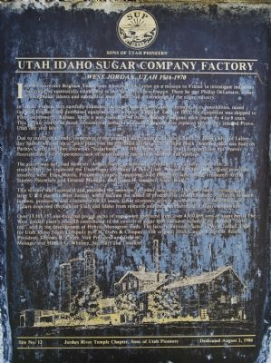 Utah Idaho Sugar Factory Marker image. Click for full size.