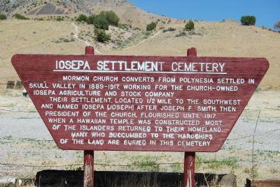 Iosepa Settlement Cemetery Marker image. Click for full size.