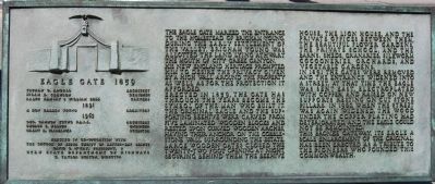 Eagle Gate 1859 Marker. Click for full size. Eagle Gate 1859 Marker image. Click for full size.