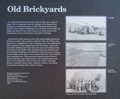 Old Brickyards Marker image. Click for full size.