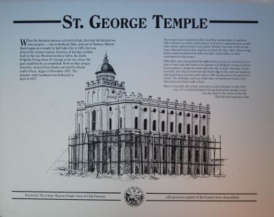 St. George Temple Marker image. Click for full size.