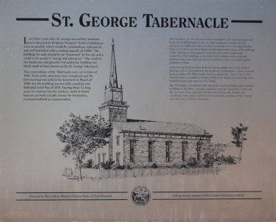 St. George Tabernacle Marker image. Click for full size.