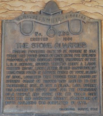 The Stone Quarries Marker image. Click for full size.