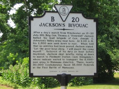Jackson's Bivouac Marker image. Click for full size.